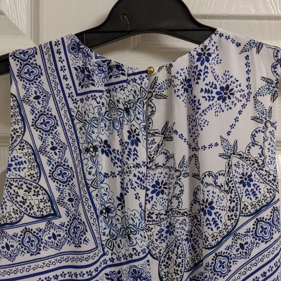 NWT H&M sleeveless porcelain pattern dress Sz 2 - Picture 4 of 5